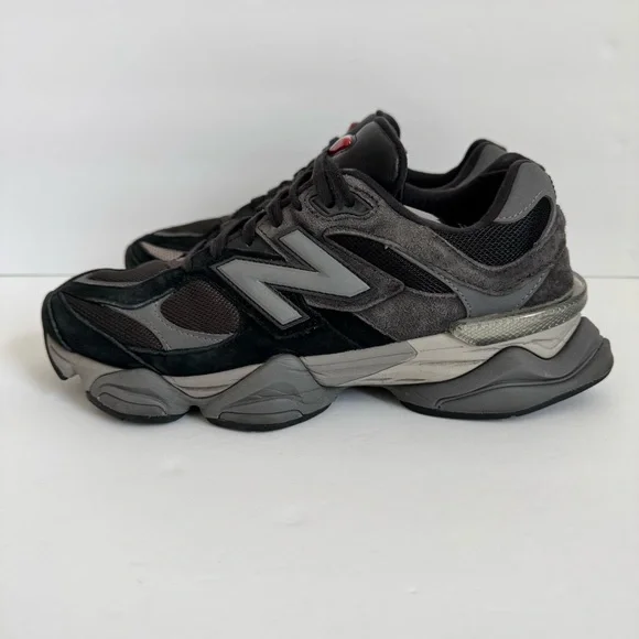 New Balance 9060 Black and Gray Sneakers - Picture 3 of 10